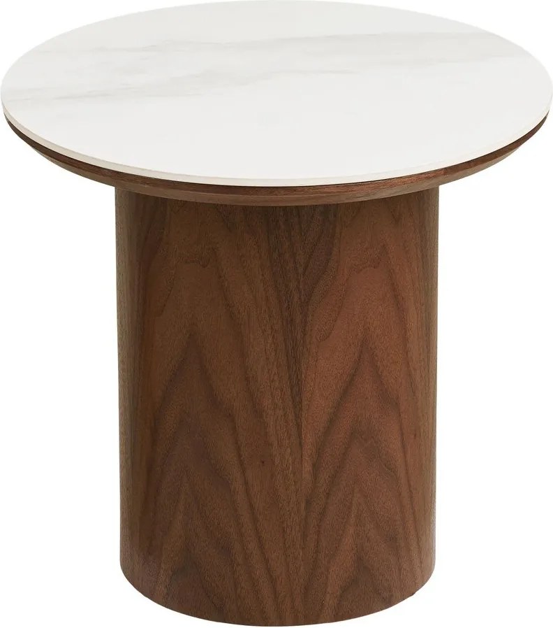 Okrągły stolik z ceramicznym blatem ø 40 cm Noli – House Nordic