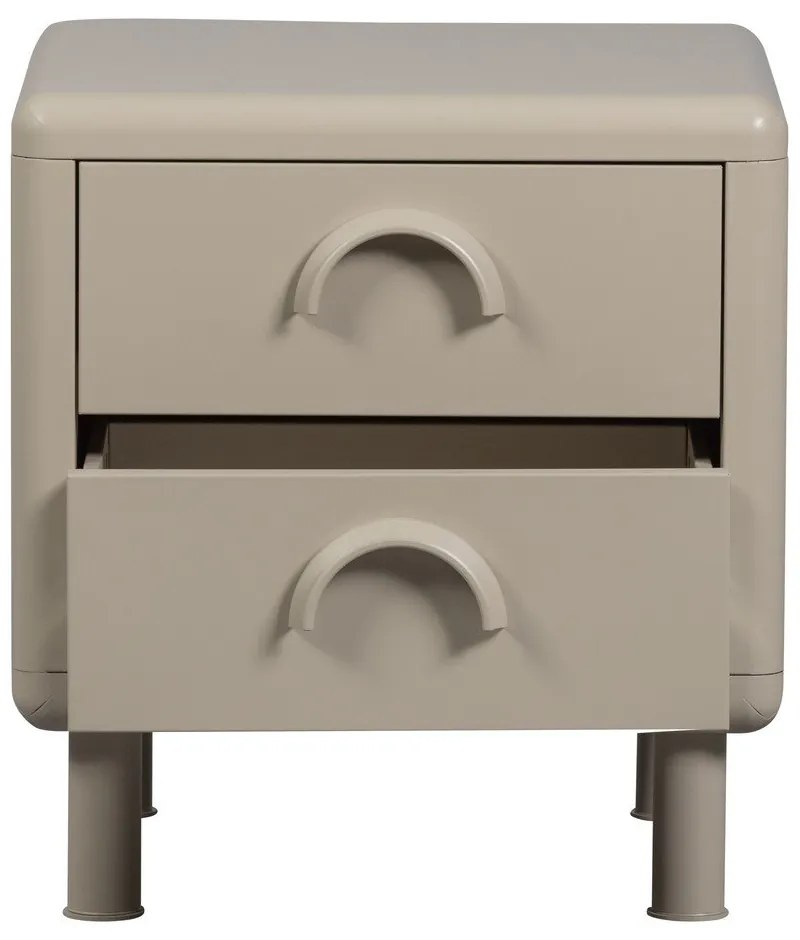 Beżowa metalowa szafka nocna Rune – WOOOD