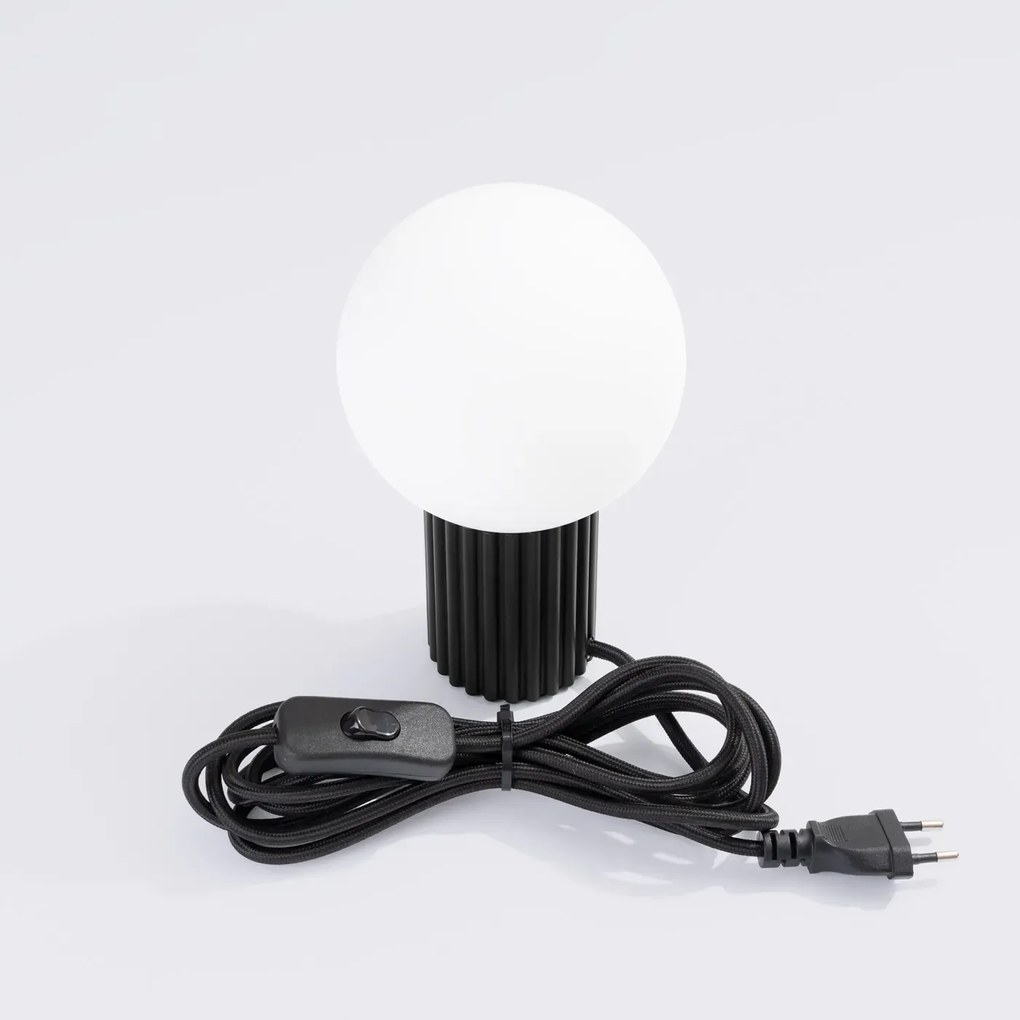 Lampa biurkowa HALO czarna ryflowana SOLLUX  LIGHTING