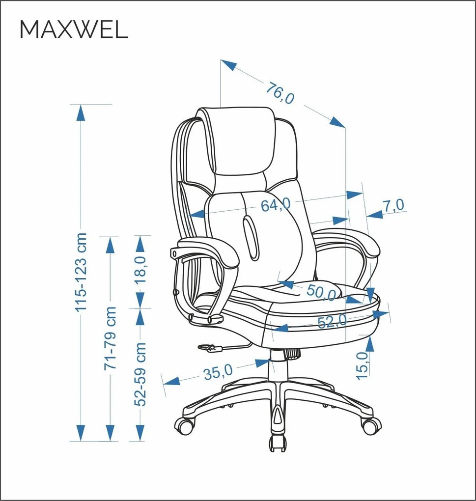 Czarny fotel do pracy biurowej Maxwel Halmar