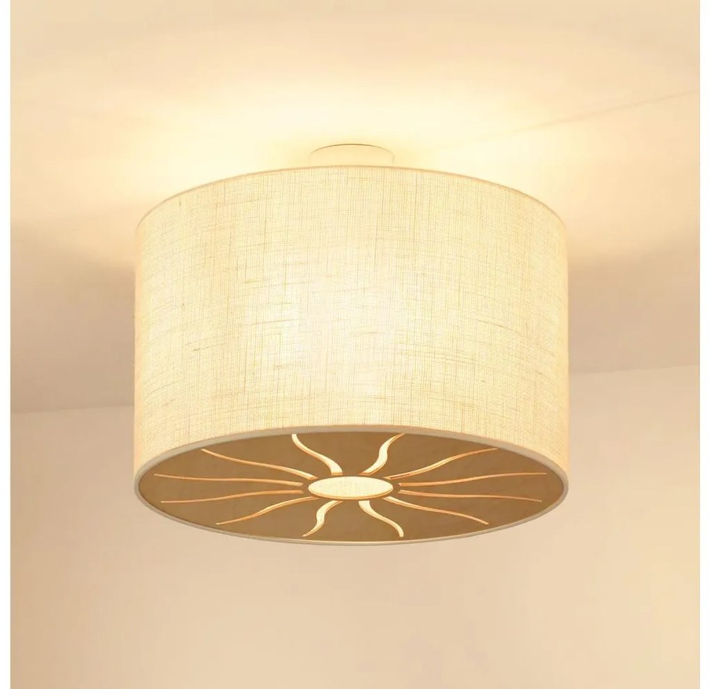 Brilagi - Lampa sufitowa COUNTRY ROLLER 1xE27/15W/230V Ø50 cm kremowa