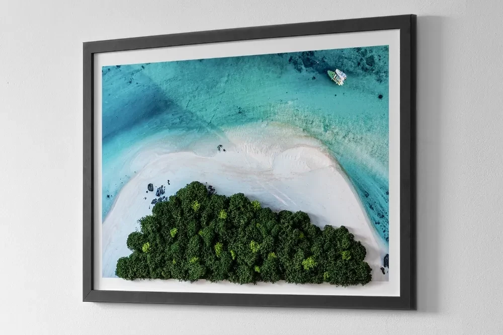 Obraz z mchu Lazurowa plaża