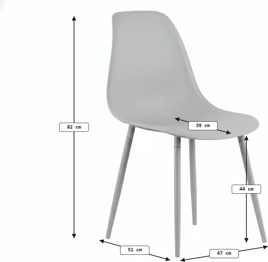 Krzesło do kuchni OSAKA plastikowe, szałwiowozielone