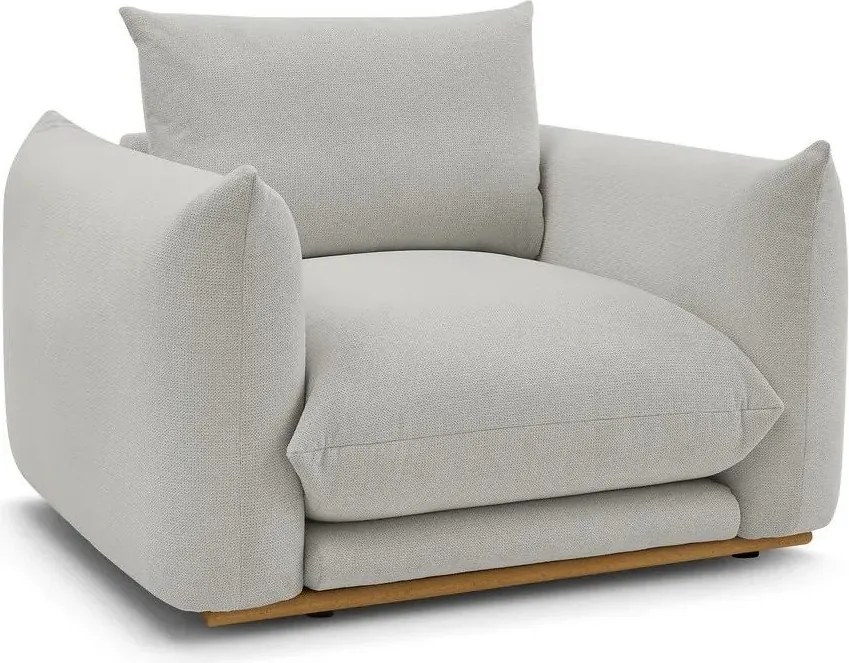 Jasnoszary fotel Ernest – Bobochic Paris