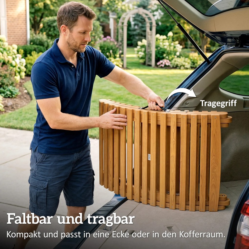 Outsunny Leżak słoneczny składany odporny na warunki atmosferyczne leżak ogrodowy z drewna z tapicerką i zagłówkiem uchwyt do przenoszenia 183 x 54 x 63 cm, beżowy | Aosom PL