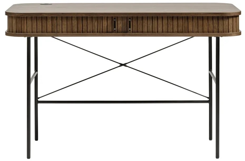 Biurko w dekorze dębu 60x120 cm Nola – Unique Furniture