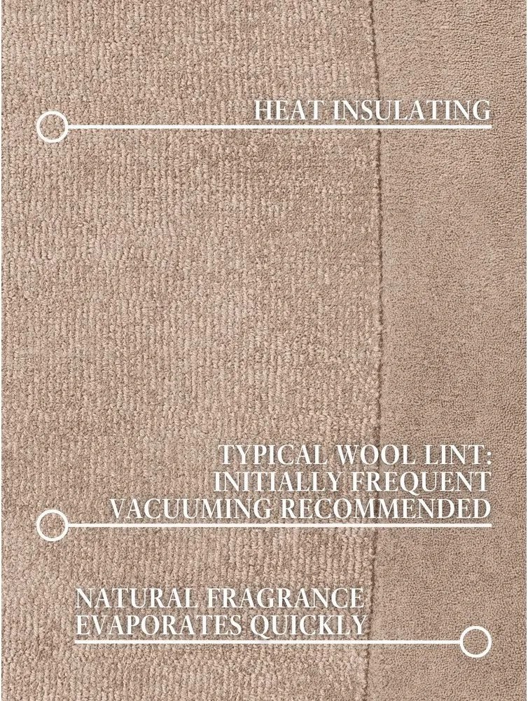 Beżowy okrągły dywan z mieszanki wełny tkany ręcznie ø 160 cm Kari Organic – Villeroy&Boch