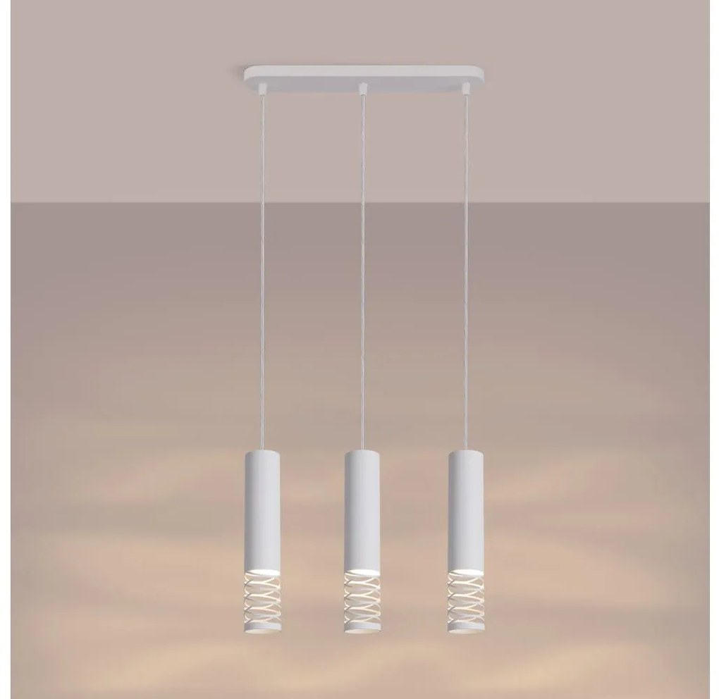 Sollux SL.1688 - Żyrandol na lince LAMI 3xGU10/10W/230V biały