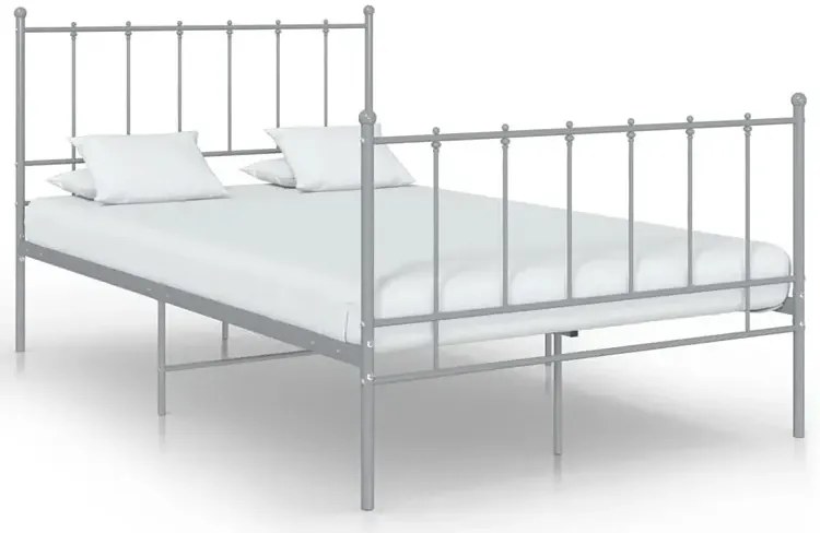 Szare metalowe łóżko industrialne120x200 cm M5-A75
