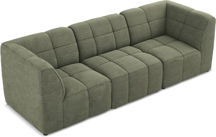 Zielona sofa z materiału bouclé 255 cm Aloha – Makamii