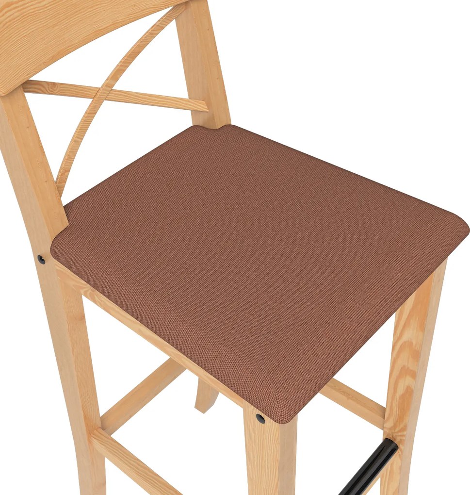 Pokrowiec na krzesło barowe Ingolf z tapicerowanym siedziskiem