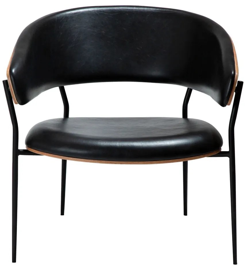 Czarny fotel z imitacji skóry Crib – DAN-FORM Denmark