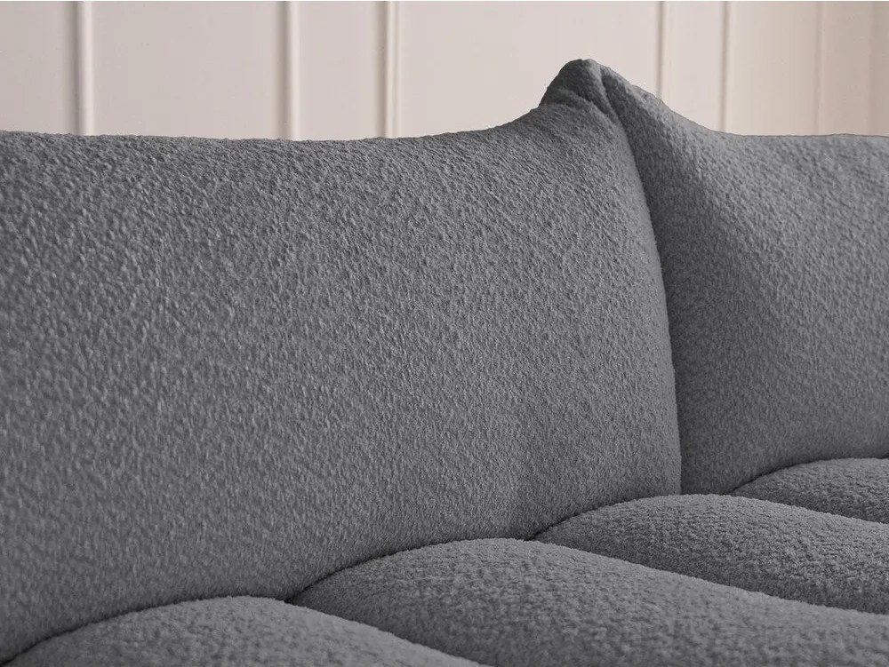 Szara sofa z materiału bouclé 234 cm Azra – Bobochic Paris