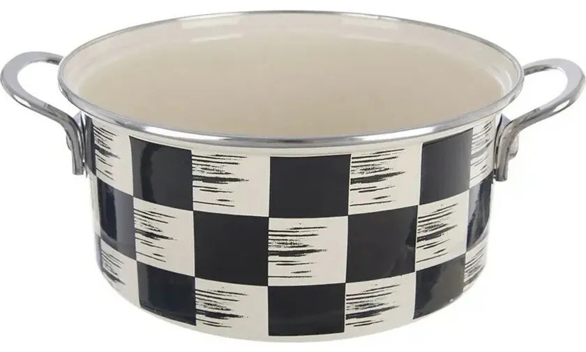 Orion Emaliowany rondel Szachownica Lem, 3 l,średnica 22 cm, śred. 22 cm