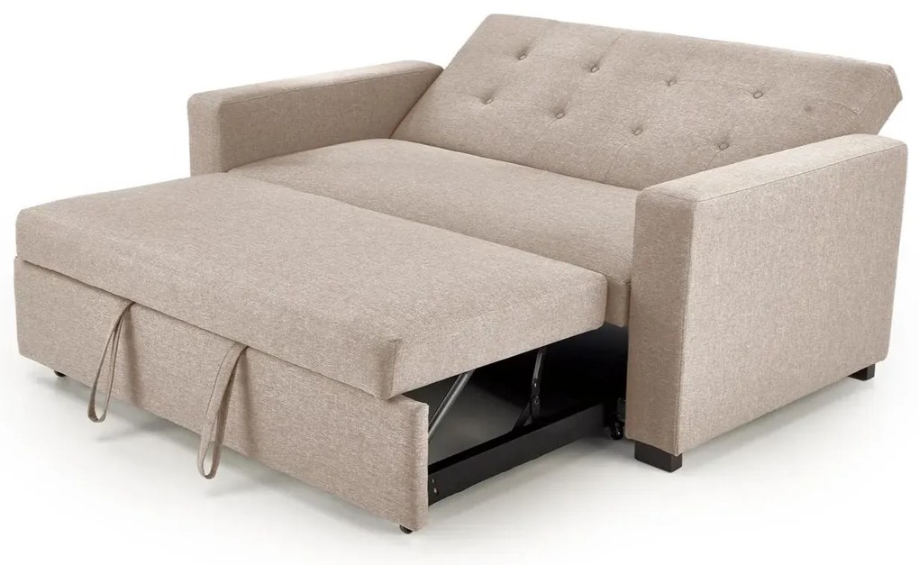Sofa rozkładana z funkcją spania PAULINIO beżowa HALMAR