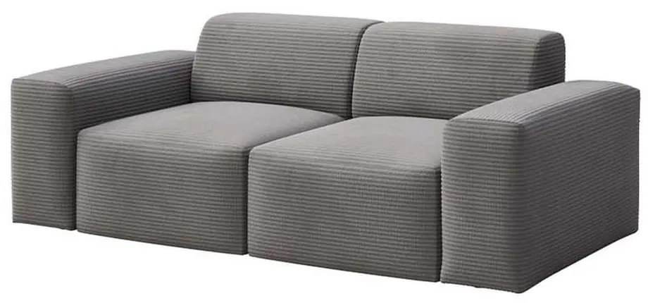 Szara sztruksowa sofa 205 cm Villet – Rodier