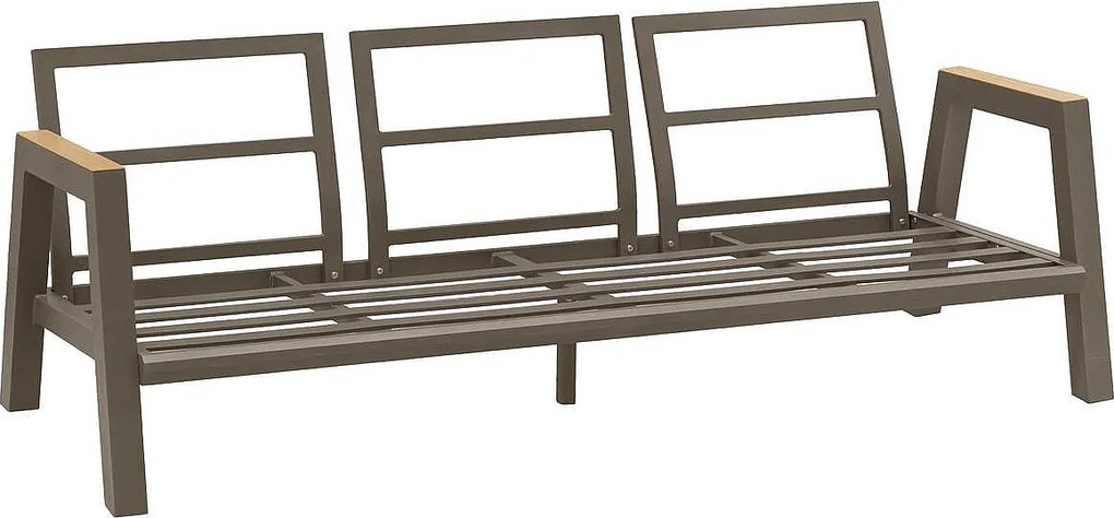 Zestaw aluminiowy HELIOS dla 5 osób (szaro-brązowy)