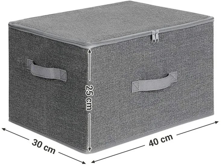 Komplet 3 szarych organizerów na zamek T8-S07