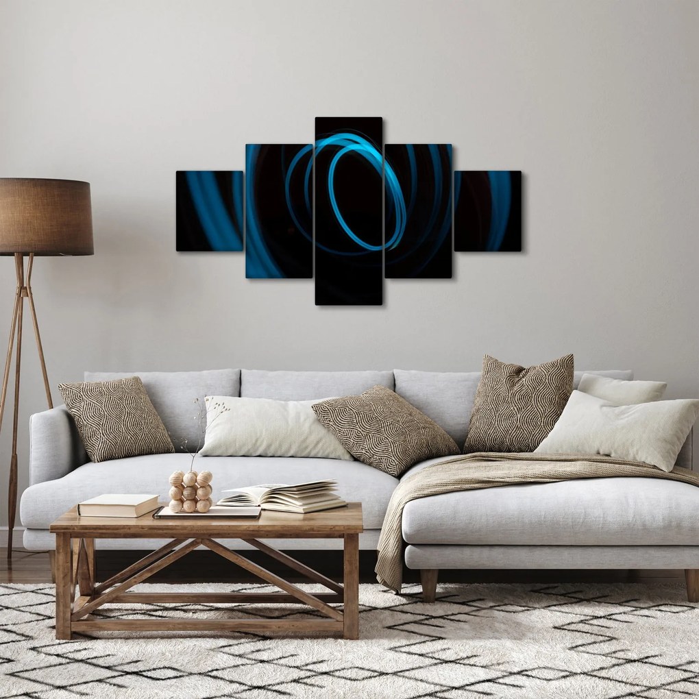 Obraz niebieskiej linii (125x70 cm)