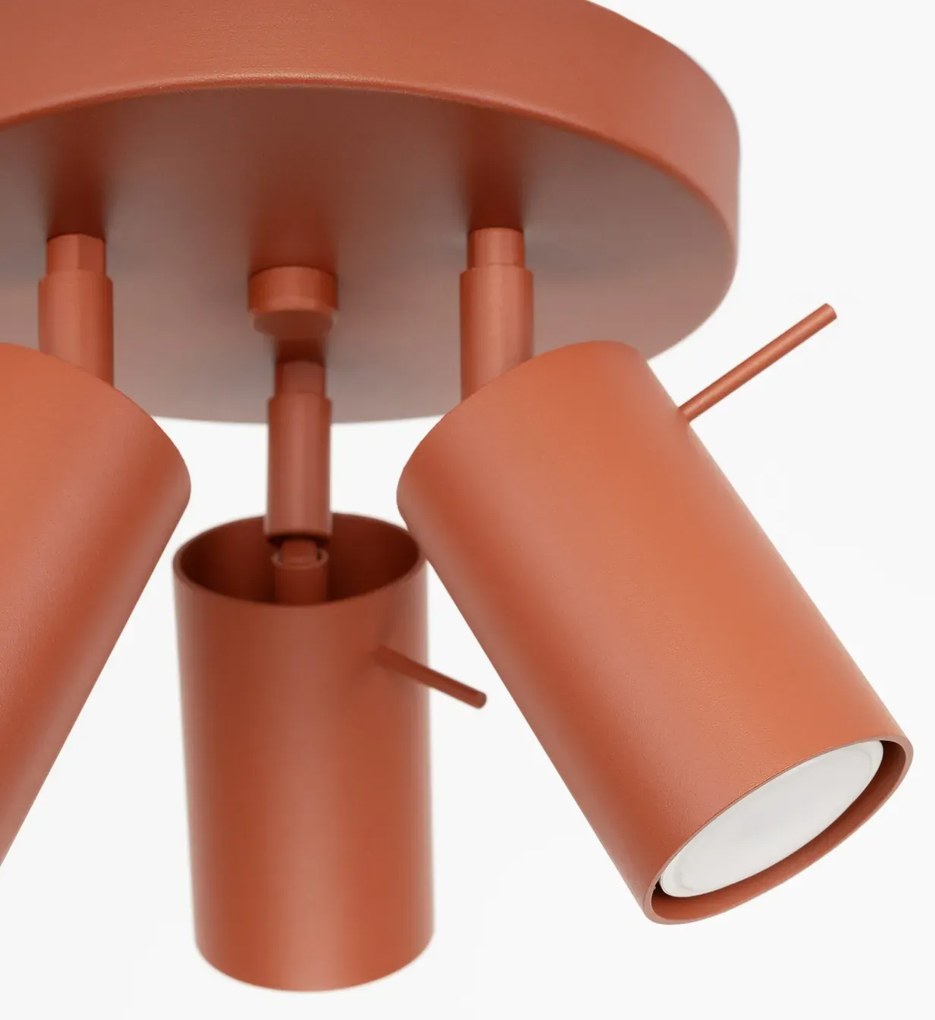 Plafon RING 3P ochra czerwona SOLLUX LIGHTING