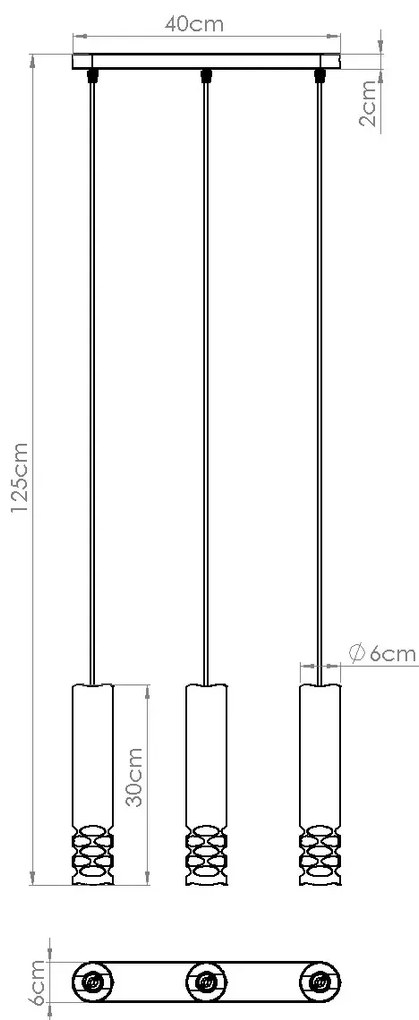 Lampa wisząca LIRO 3L biała SOLLUX LIGHTING