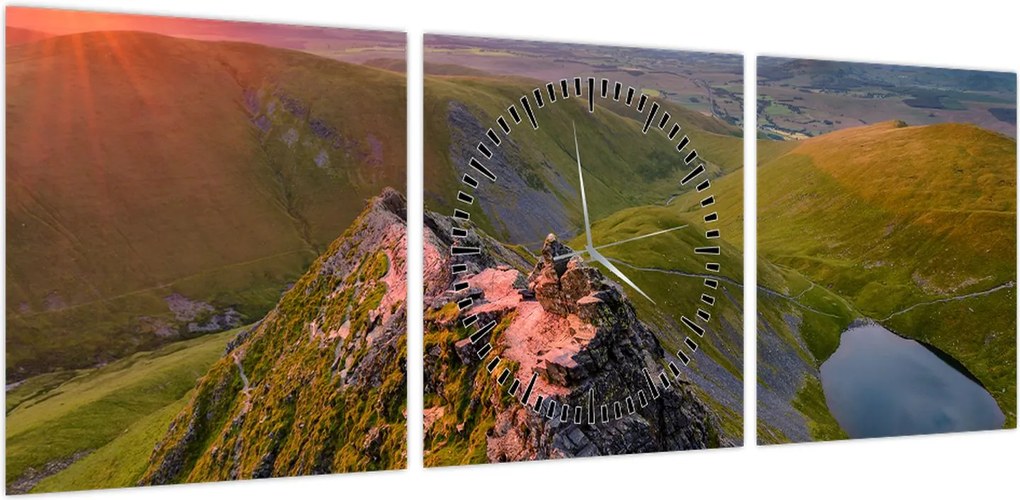Obraz - Blencathra (z zegarem) (90x30 cm)