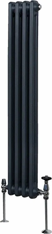 Tradycyjny grzejnik 2-kolumnowy - 1500 x 202 mm - antracytowy szary