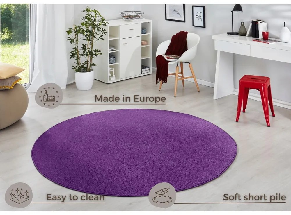Ciemnofioletowy okrągły dywan ø 133 cm Fancy – Hanse Home