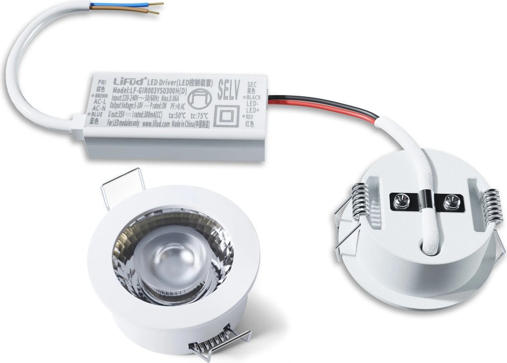 Punktowy reflektor wpuszczany LED kolor neutralny biały