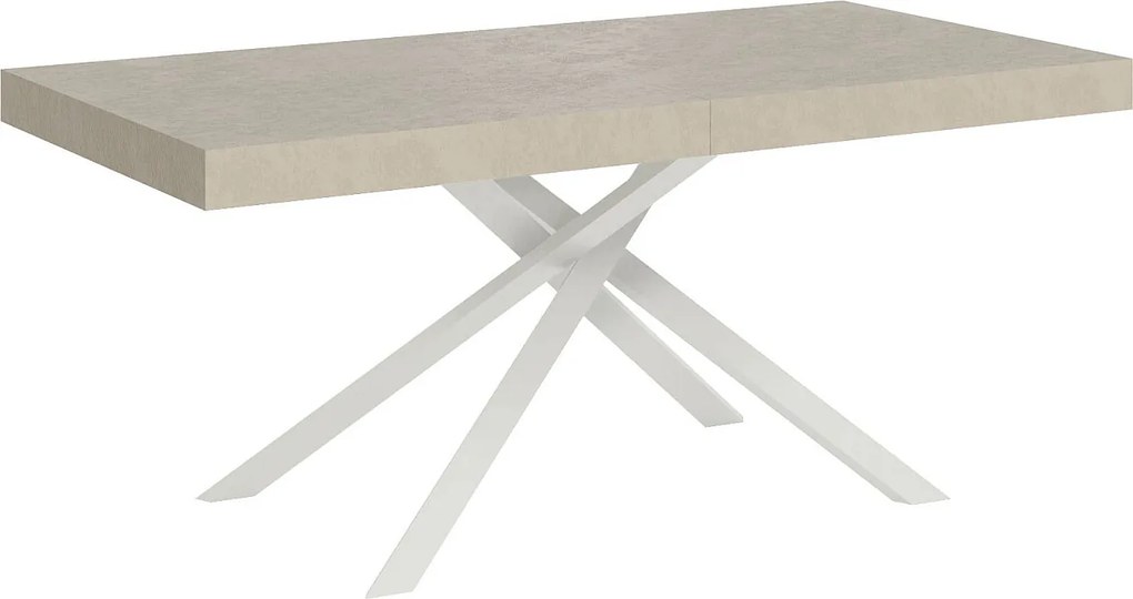 Stół rozkładany 200/304x90 cm Karida kaszmir nogi białe