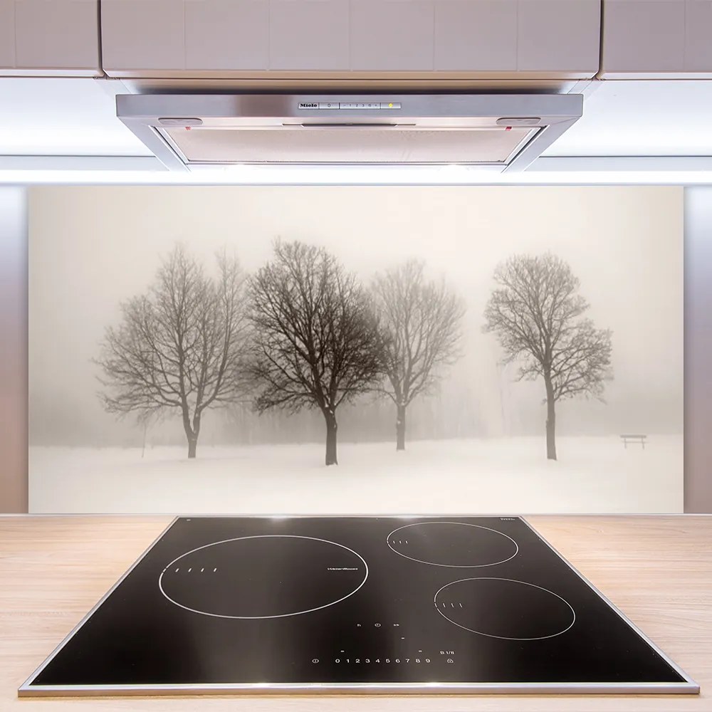 Panel Szklany Zimowa Cisza W Lesie