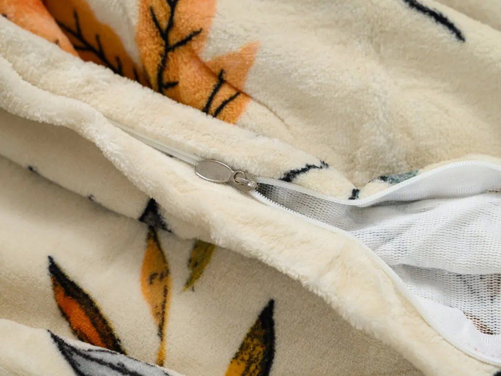 PrzytulneMieszkanie.pl PrzytulneMieszkanie.pl Pościel z mikropluszu AUTUMNA kremowa Rozmiar pościeli: 70 x 90 cm | 140 x 200 cm