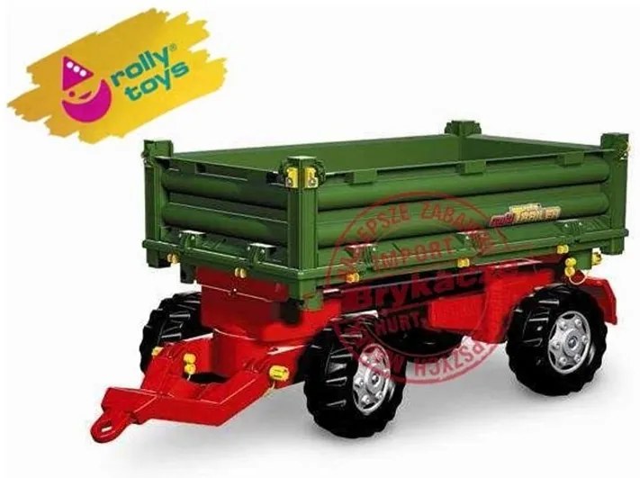 Rolly toys rollytrailer przyczepa rolly multi dwuosiowa zielona