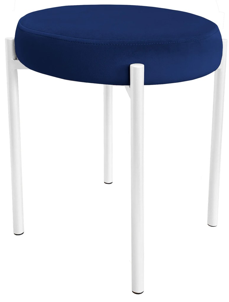 TABORET DIOR STOŁEK LOFT metal podstawa biała MG16