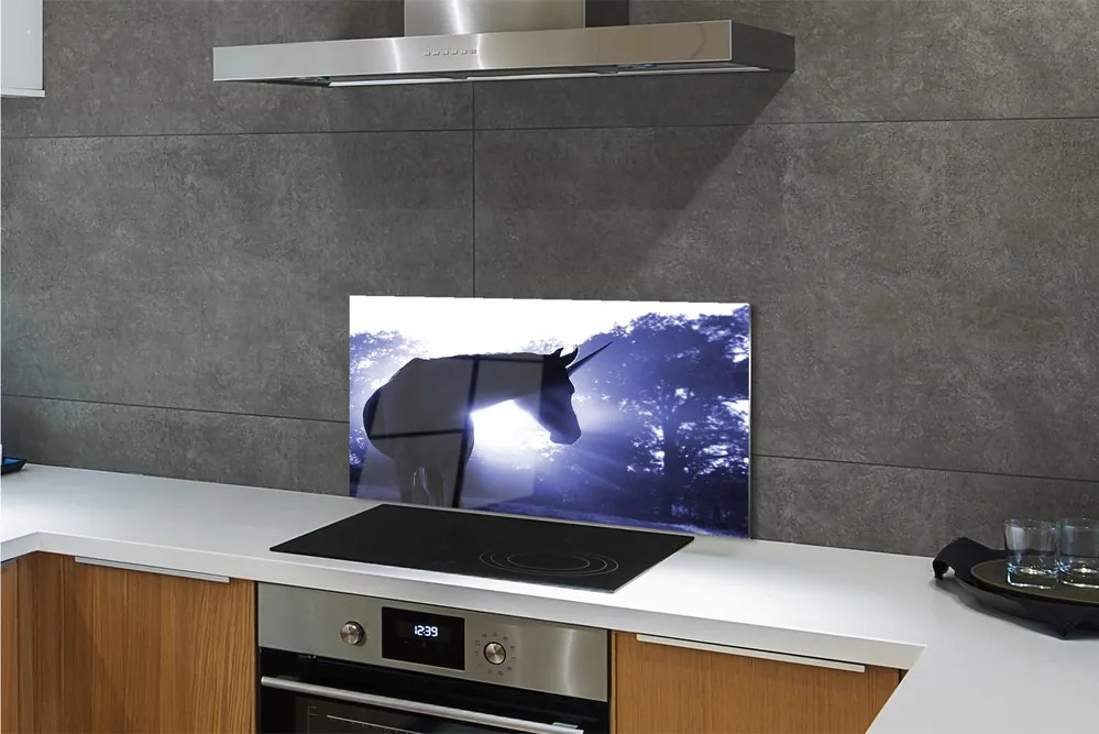 Panel Szklany Legenda o Jednorożcu w Lesie