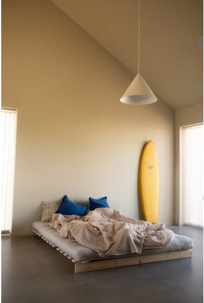 Biała/jasnoniebieska rozkładana sofa 160 cm Roots - Karup Design