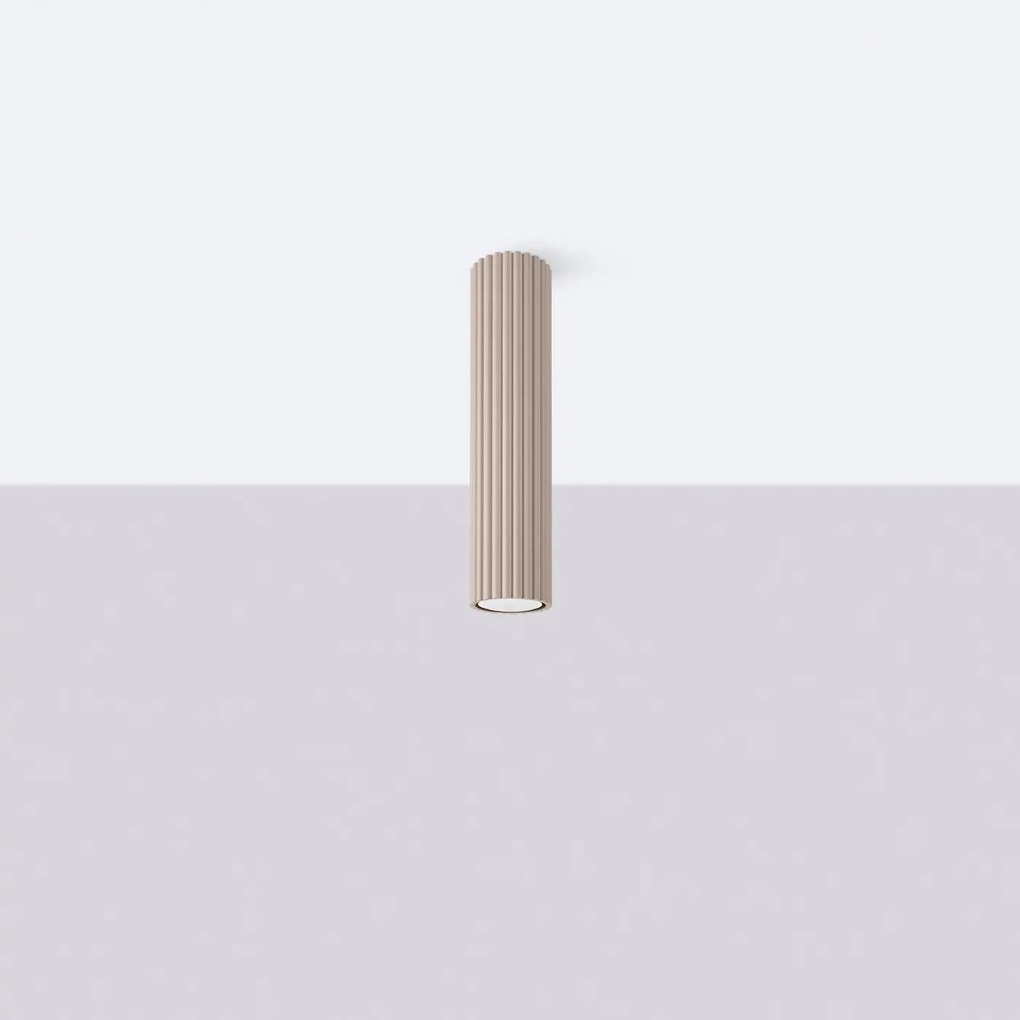 Plafon KARBON 30 taupe ryflowany SOLLUX  LIGHTING