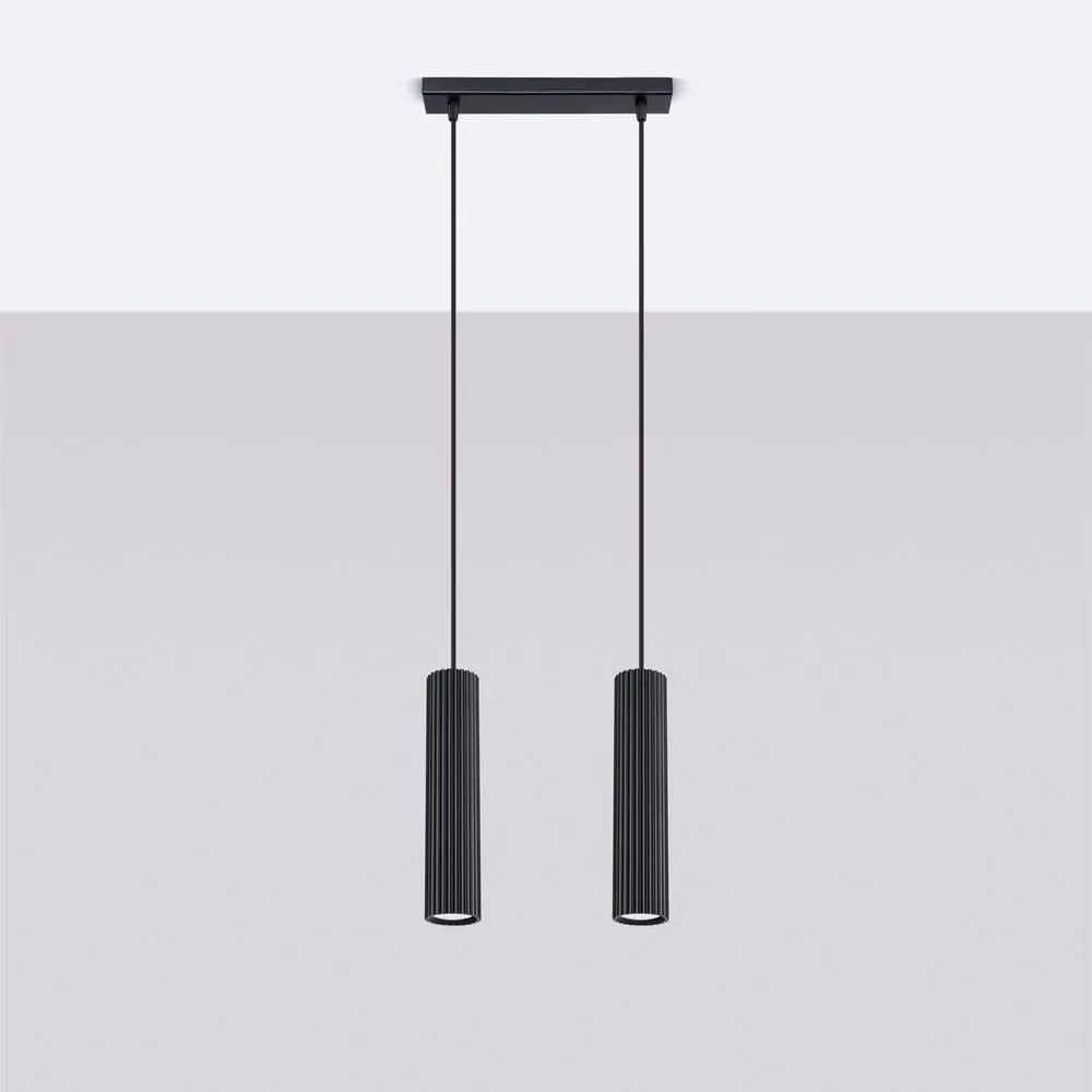 Czarna lampa wisząca Gleam – Sollux