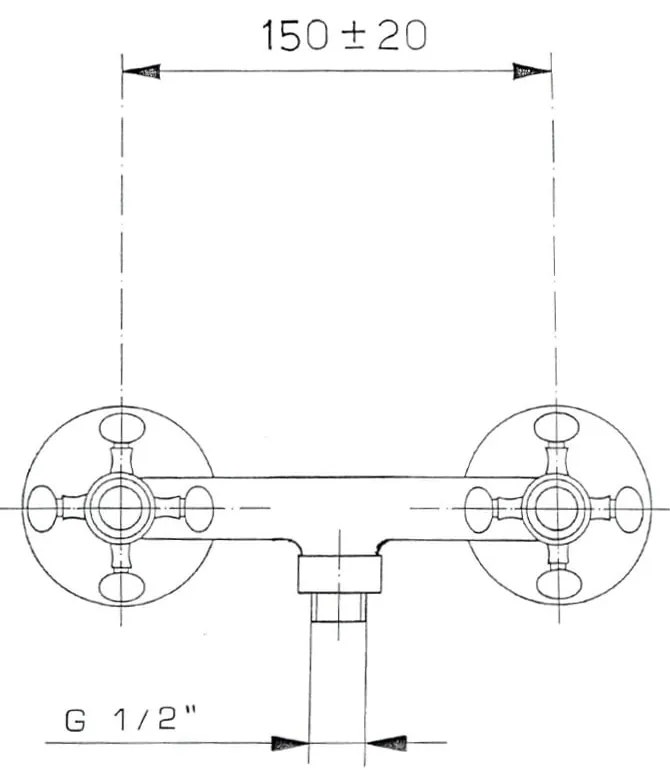 Różowa bateria prysznicowa ścienna (1 otwór) Antea – Sapho