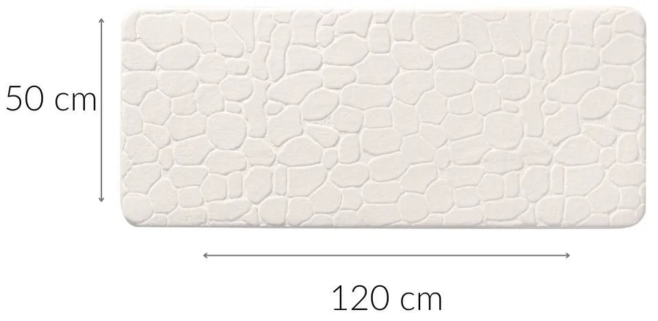 Podłużna mata łazienkowa z tłoczonym wzorem, 50 x 120 cm