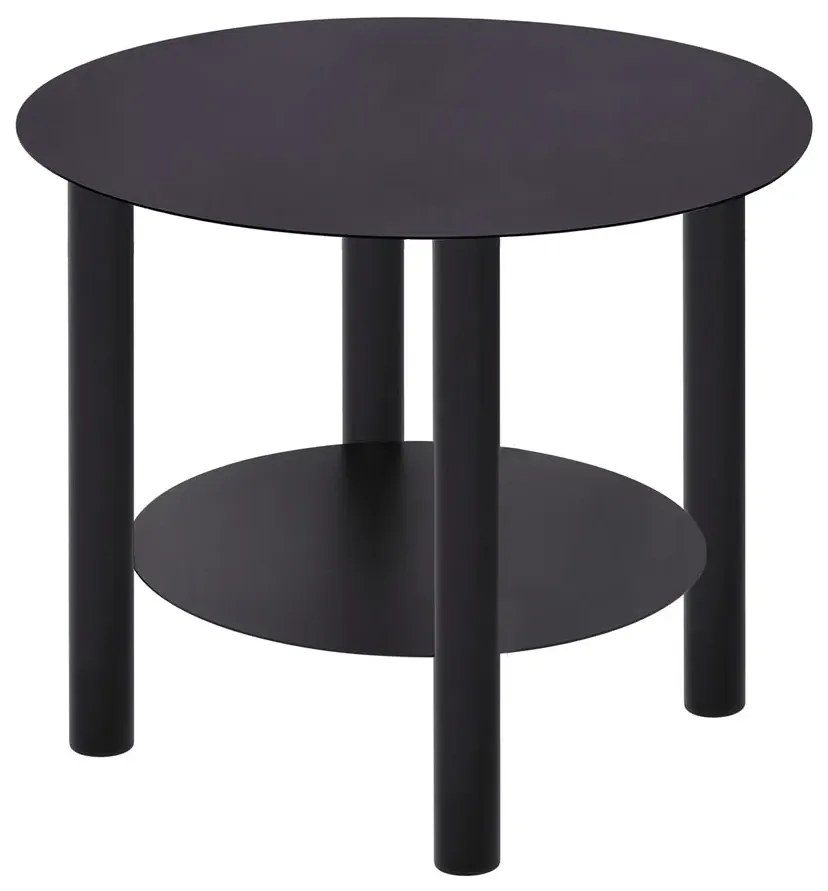 Czarny metalowy stolik kawowy w stylu loft E2-C98