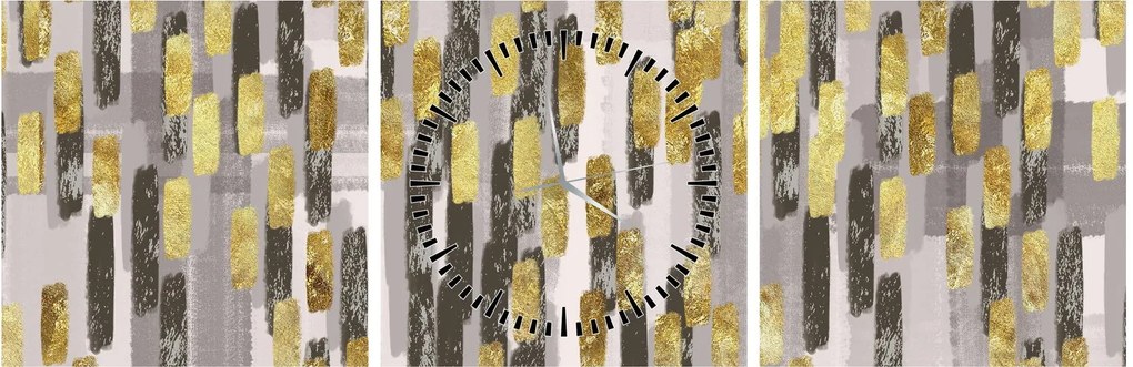 Obraz - Nowoczesna dekoracja (z zegarem) (90x30 cm)