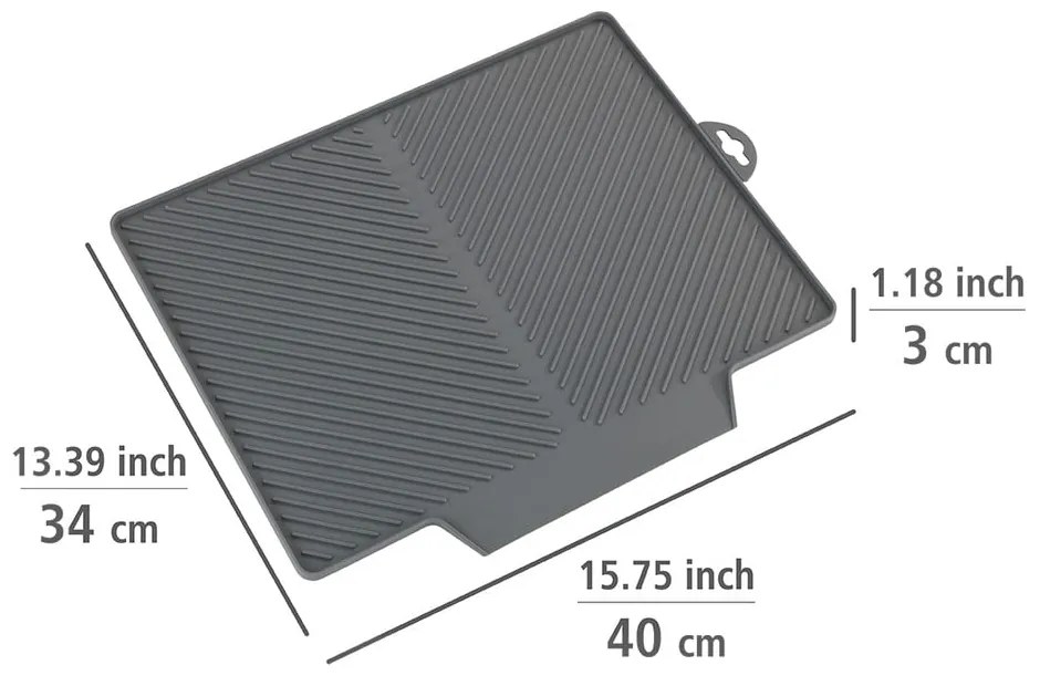 Ciemnoszary ociekacz Wenko Neli, 34x40 cm