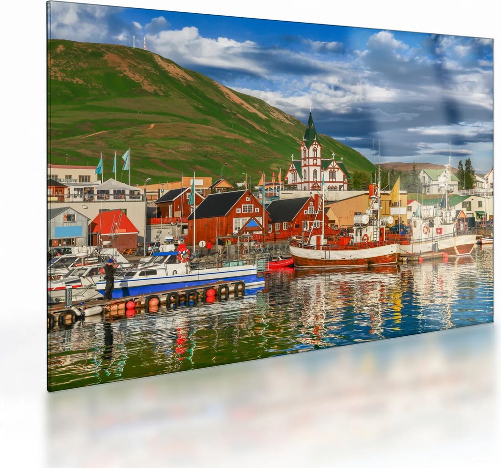Obraz na szkle - Húsavík (70x50 cm)