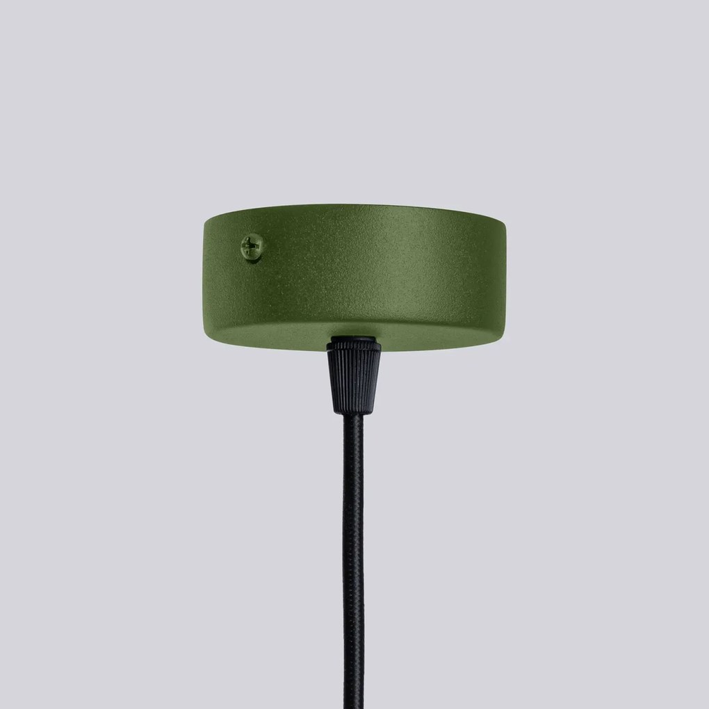 Żyrandol HALO 6 zielony oliwkowy ryflowany SOLLUX  LIGHTING