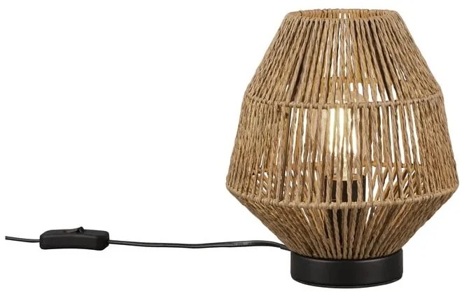 Brązowa lampa stołowa (wys. 20 cm) Miki – Trio