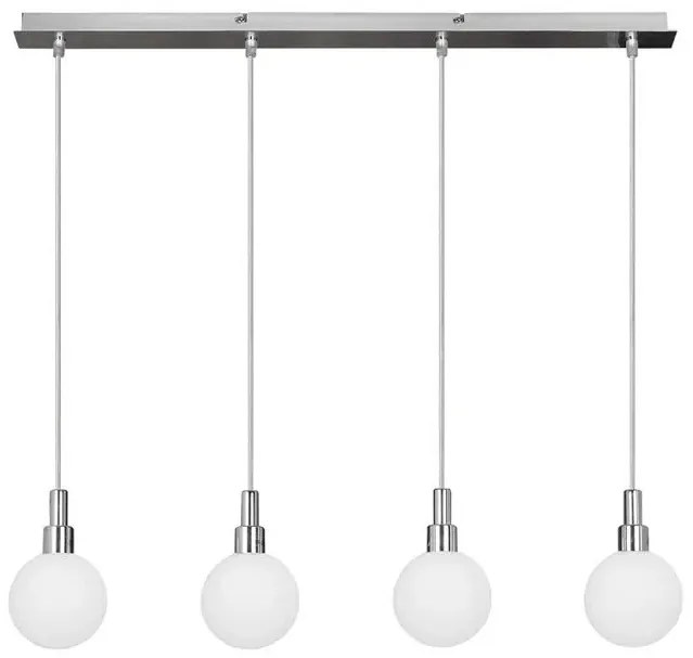 Minimalistyczna lampa wisząca na listwie chrom - 2X V114 T8-F06