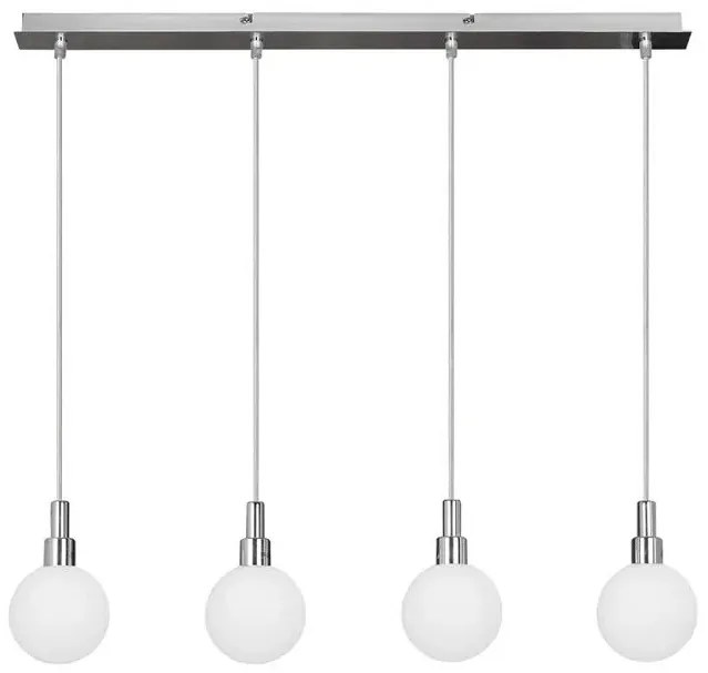 Minimalistyczna lampa wisząca na listwie chrom - V114-Suso