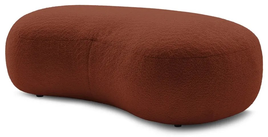 Ceglasty podnóżek z materiału bouclé Saint-Germain – Bobochic Paris
