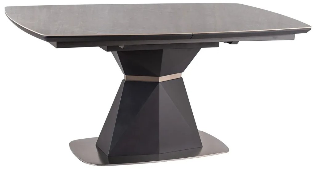 STÓŁ CORTEZ CERAMIC SZARY EFEKT MARMURU/ANTRACYT MAT 160(210)X90 SIGNAL